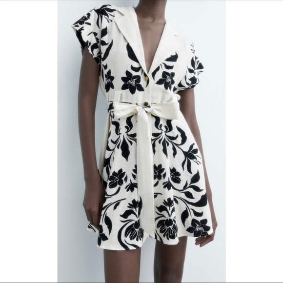 Zara Linen Dress, Lightly Worn - Picture 1 of 6